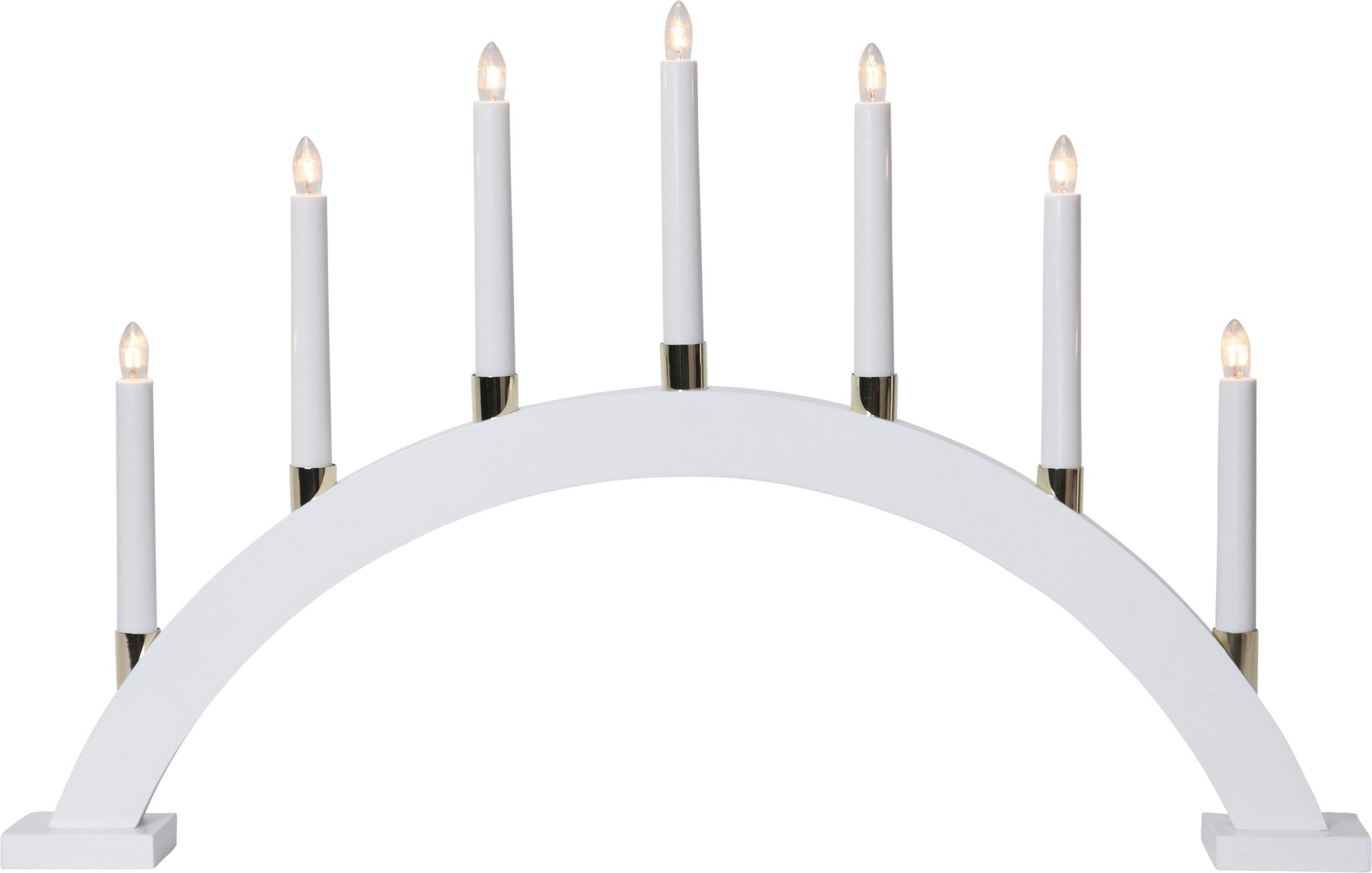 Kerzenleuchter Gillian - IP20, Weiss, Warmweiss