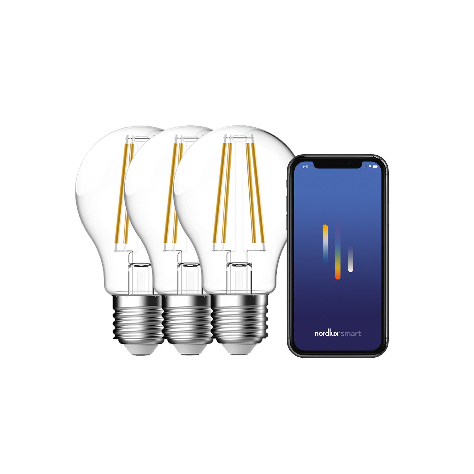 LED-Leuchtmittel Smart E27, A60, 650lm , 3-pk. - LED-Leuchtmittel Smart E27, A60, 650lm , 3-pk.