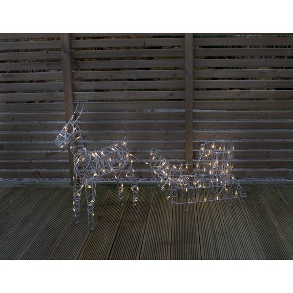 Decorazione esterna capriolo - IP44, Warmweiss, 120 LED