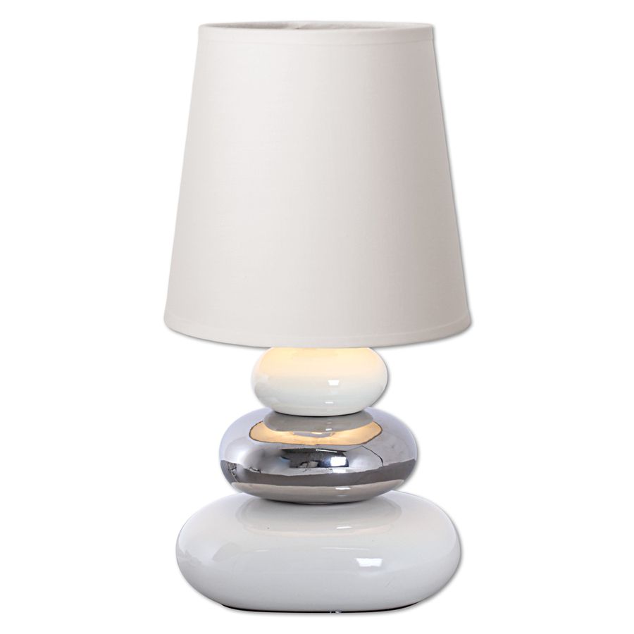 Keramik Tischleuchte Stoney h:31cm - E14, 40W, IP20