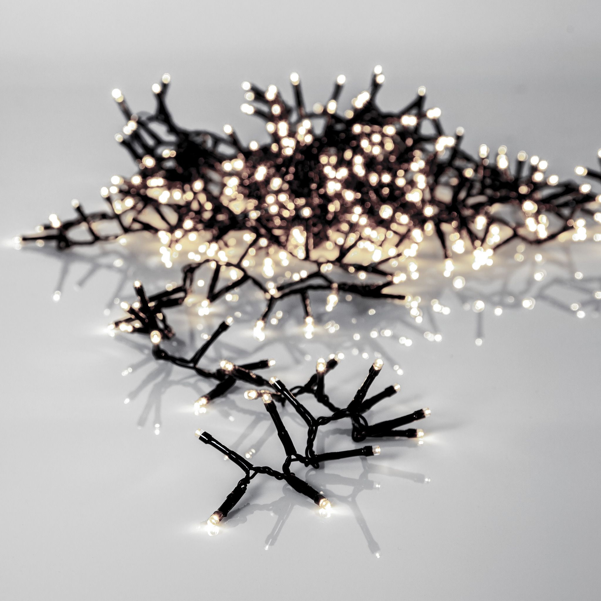 LED crispy white, Lichterkette, 800 LEDs - Schwarz, 3000K, 1600cm