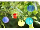 LED Japanballon-10er-Solar-Lichterkette bunt - IP44, warmweiss, 0.06W