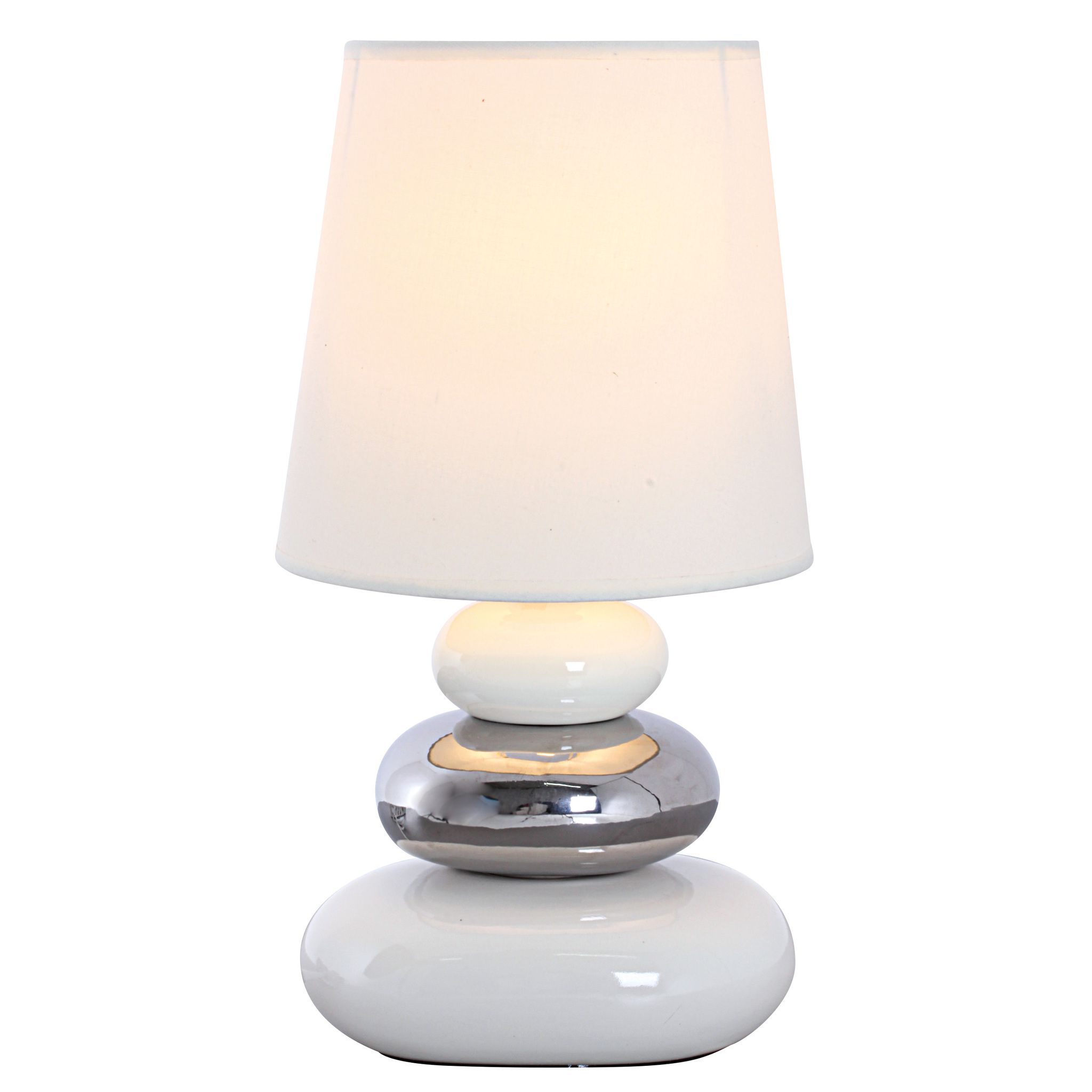 Keramik Tischleuchte Stoney h:31cm - E14, 40W, IP20
