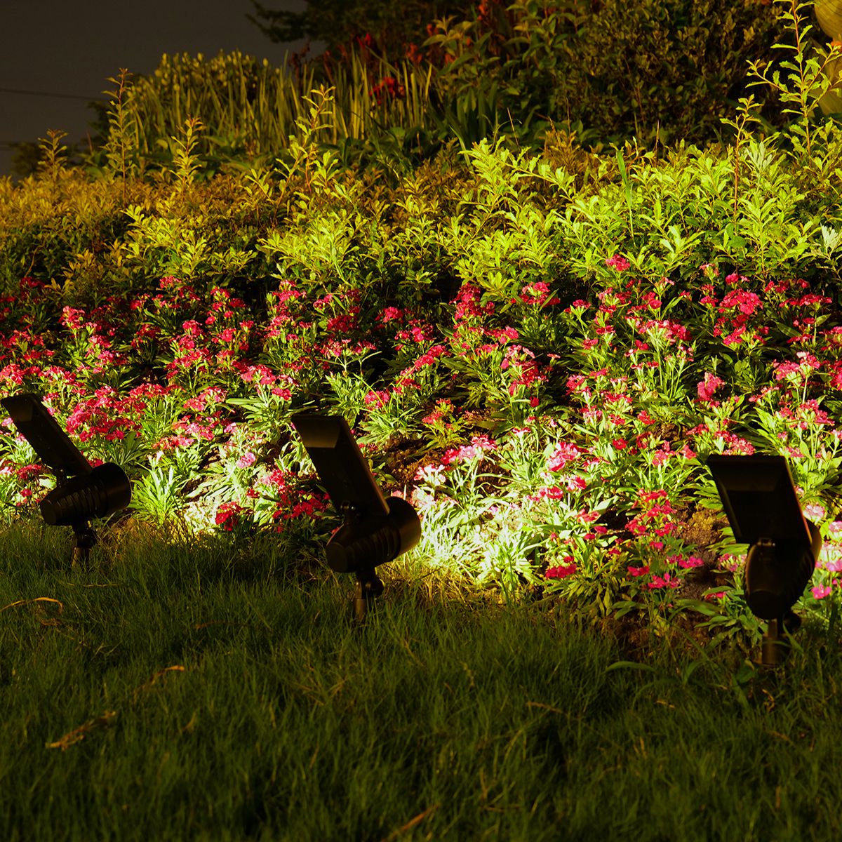 Solar Scheinwerfer Powerspot - Schwarz, Lichtfarbe Warmweiss; 2200mAh