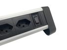 Aluminium Multipresa - 3xT13, 1x USB-C / 1x USB-A max. 3.4A / PD 20W, 3.0m Zuleitung, schwarz