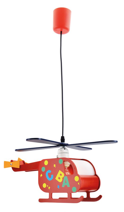 Kinderpendelleuchte Hubert Hubschrauber - IP20, E27, multicolor