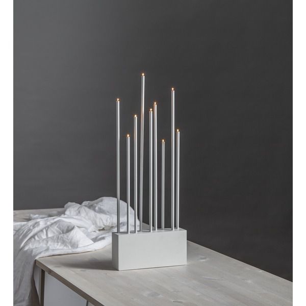 Kerzenständer BUZZ - IP20, weiss, 9 LED's Indoor