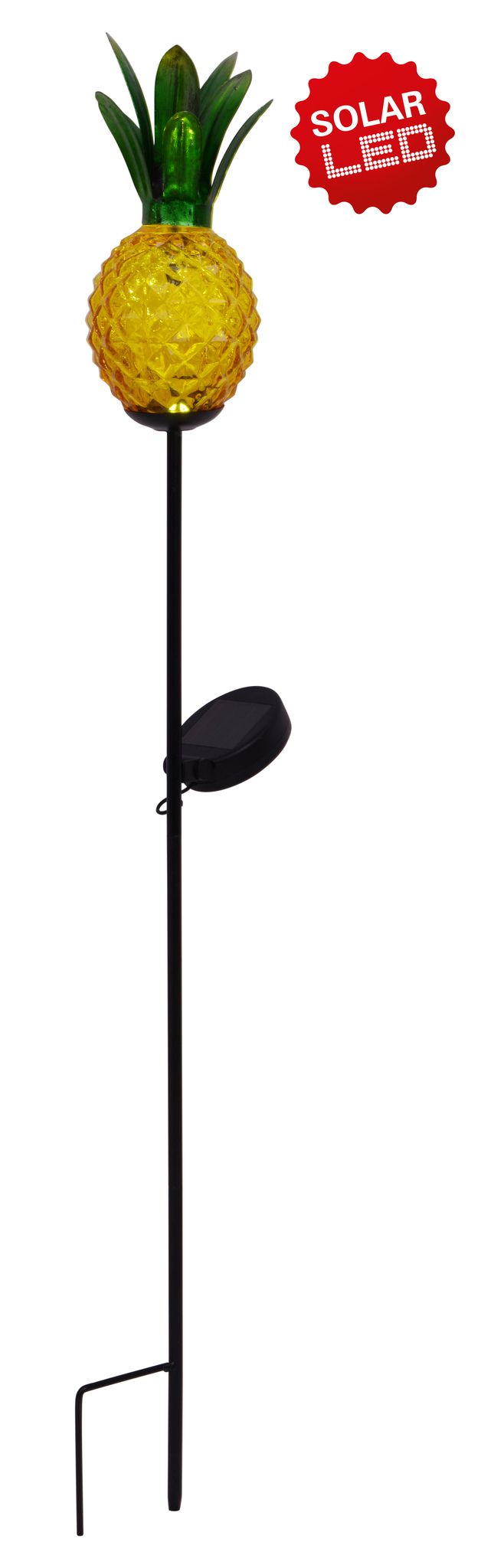 LED-Solar Erdspieß Ananas orange 81cm - IP44, kaltweiss, W
