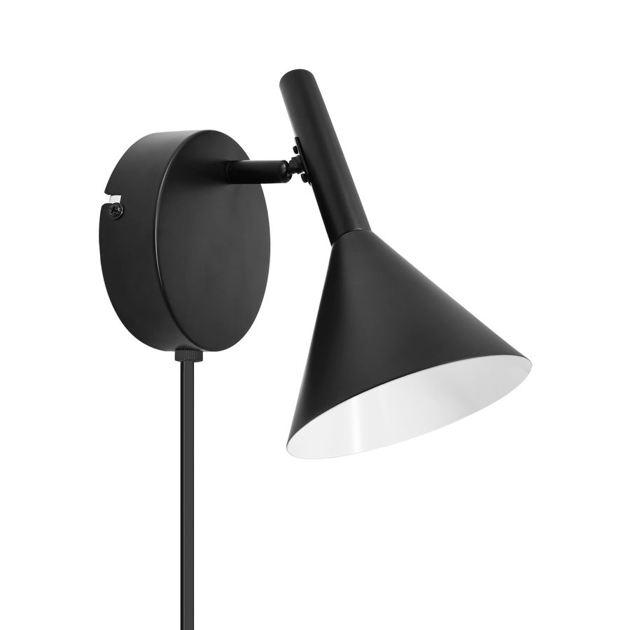 Wandleuchte Kelvis Schwarz - GU10, IP20, 230V