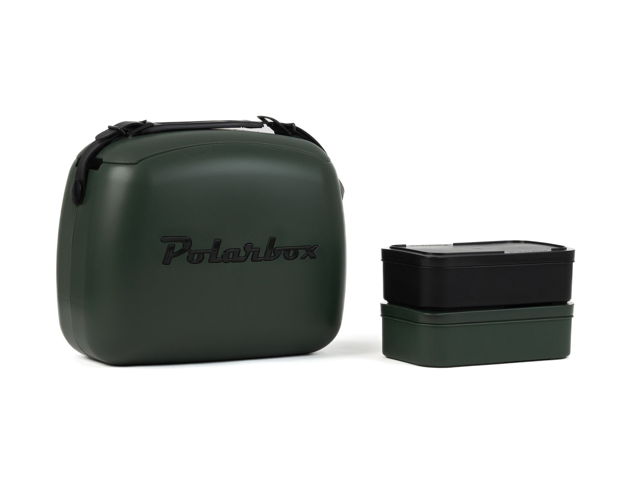 Polarbox CoolerBag waldgrün-schwarz 6l inkl. 2 Frischhalte-Dosen schwarz & waldgrün - Kühlbox, 6l, Vintage Design