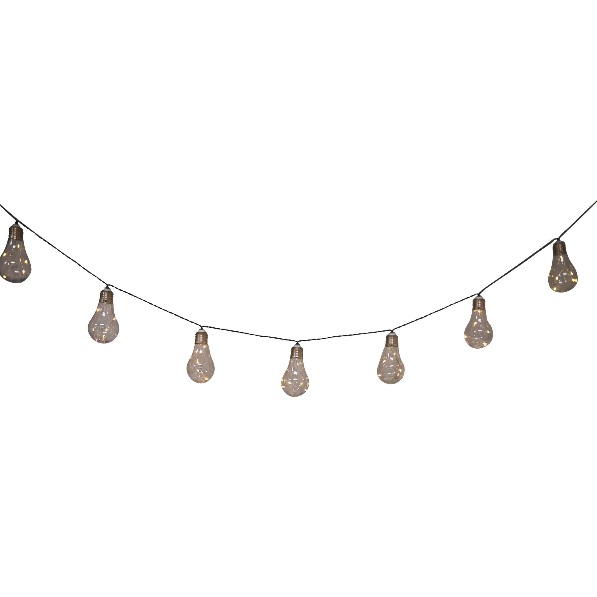LED/Solar Lichterkette Glühbirne - IP44, warmweiss, 3W