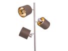 Stehleuchte MARON G - E14, max. 3x40W, IP20, nickel + braun + gold, nicht dimbar, exkl. Leuchtmittel, D=350mm, H=1528mm