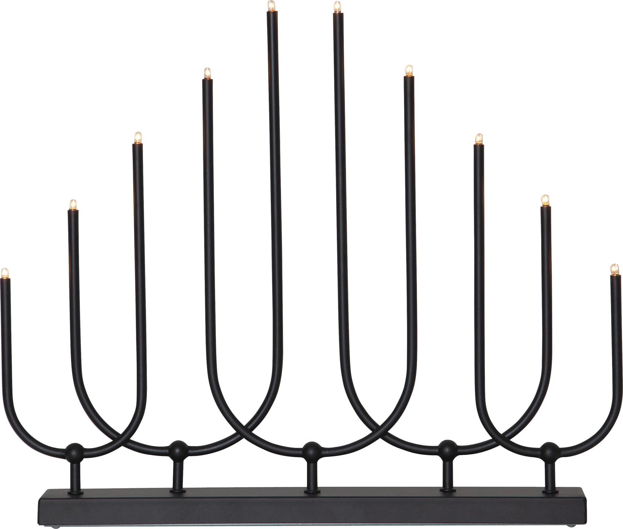 Kerzenleuchter Novum - IP20, Schwarz, Warmweiss