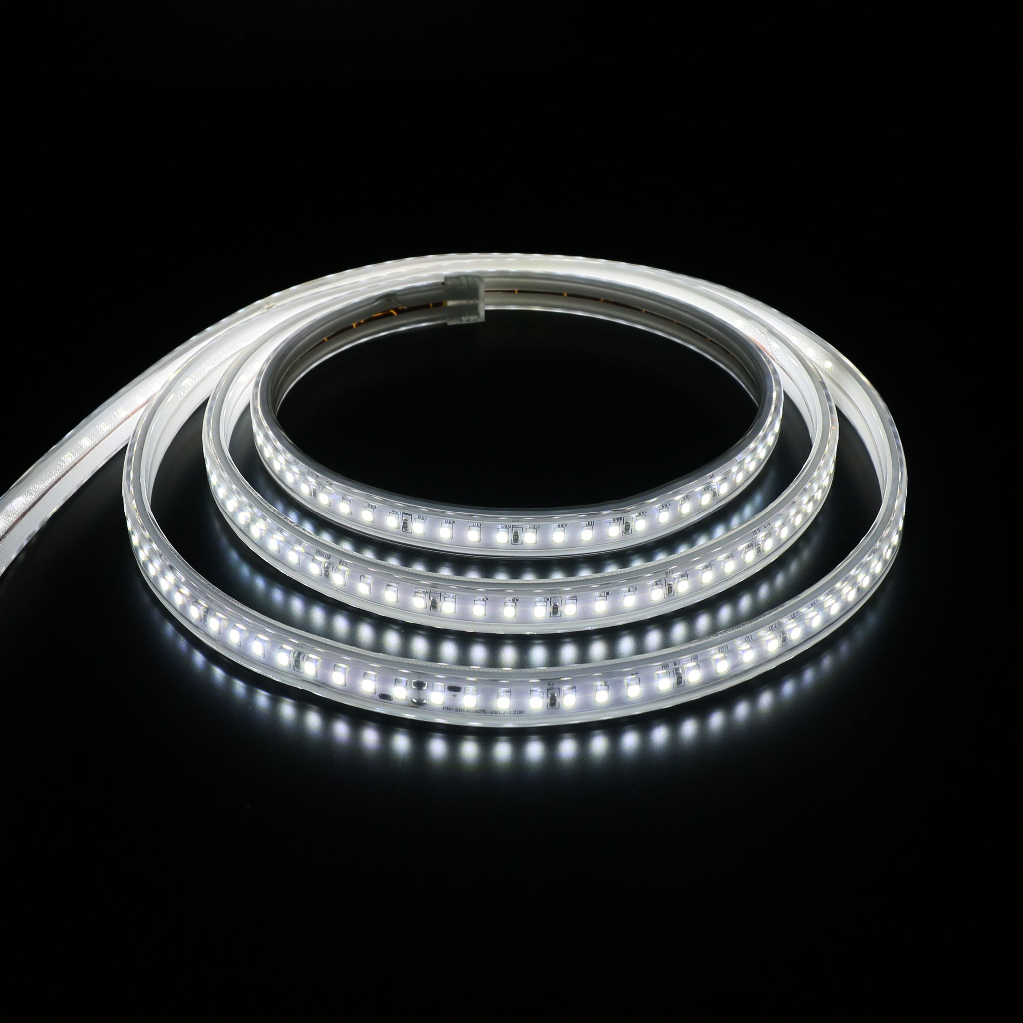 LED Lichtband FLEX 50 inkl. zwei Anschlusskabel IP55 2-polig - 250W, 15000lm, 4000K, IP65, 120°, CRI >80, transparent, kürzbar, ON/OFF, L=50000mm, B=15mm, H=7mm