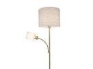 Stehleuchte  FILOMENA  H: 165cm beige - IP20, E27, Messingmatt