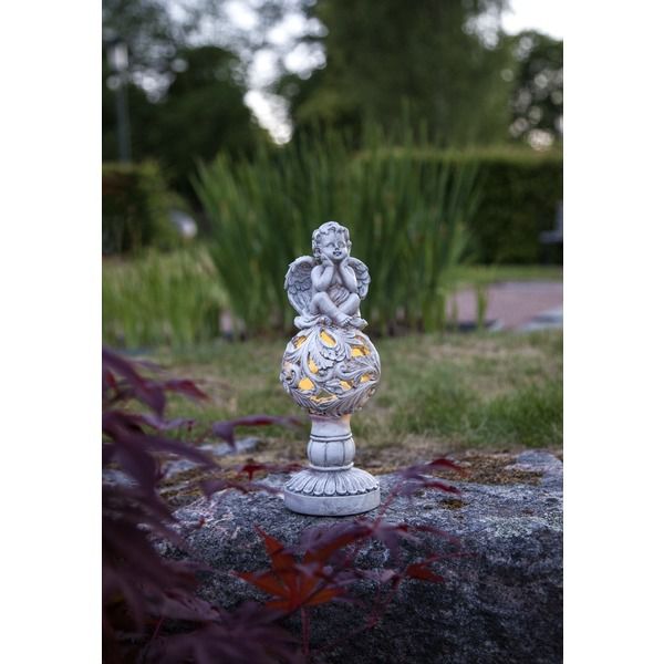 Solar Decoration Angel - Beige, Lichtfarbe Warmweiss