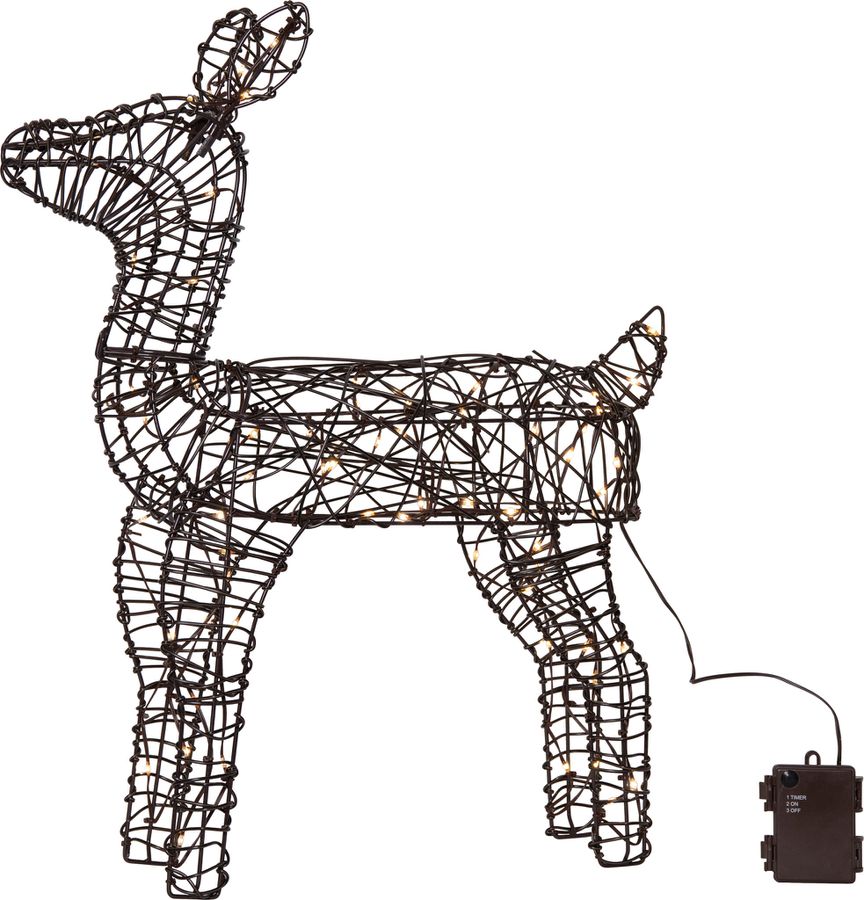 Outdoor Dekoration Vicke Deer - Indoor, Braun, 60.00cm Höhe