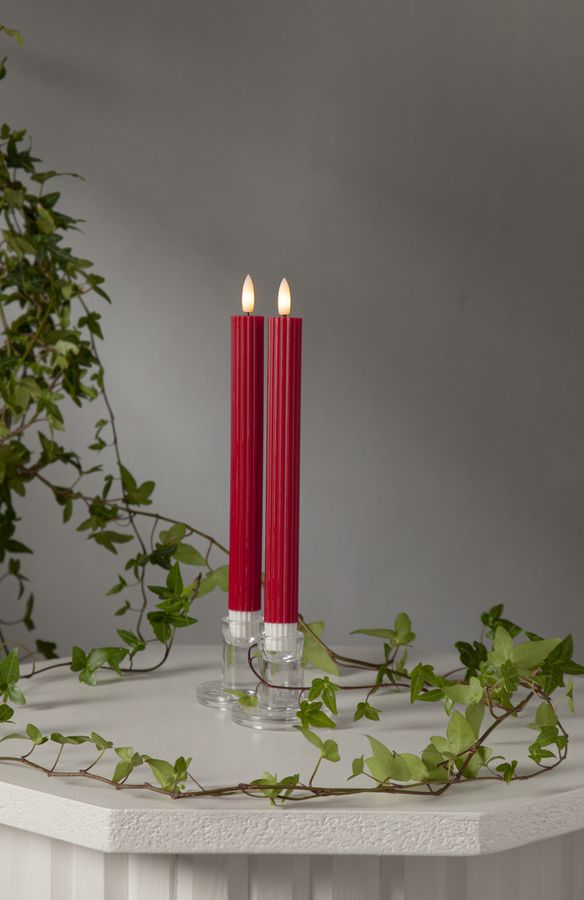 LED Dinner Kerze 2P Flamme Stripe - IP20, Warmweiss, 2 LED'S