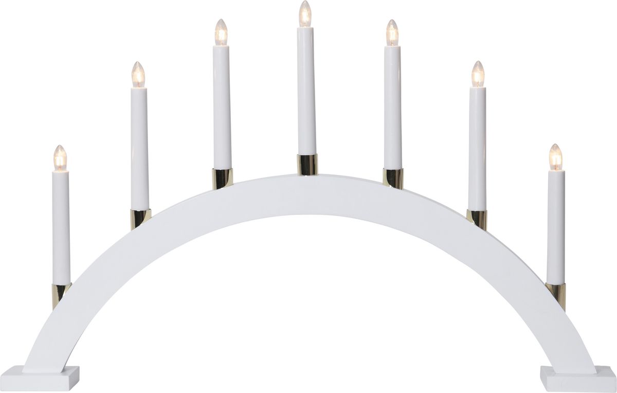 Kerzenleuchter Gillian - IP20, Weiss, Warmweiss