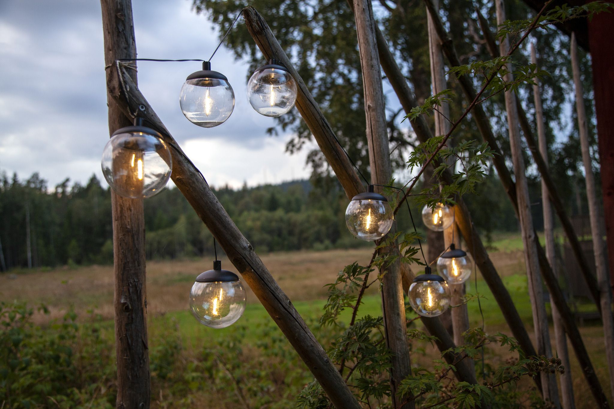 Solar Lichterkette Globe - IP44, Warmweiss, 8 LED's
