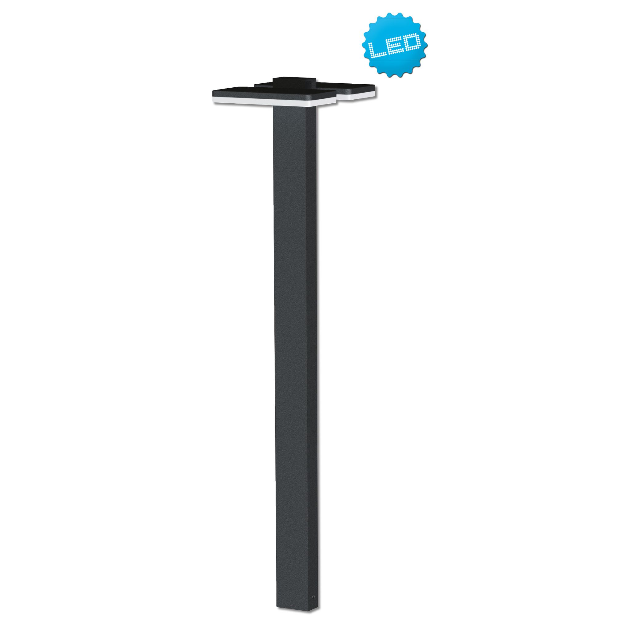 LED-Außensockelleuchte Clair - IP44, warmweiss, 12W