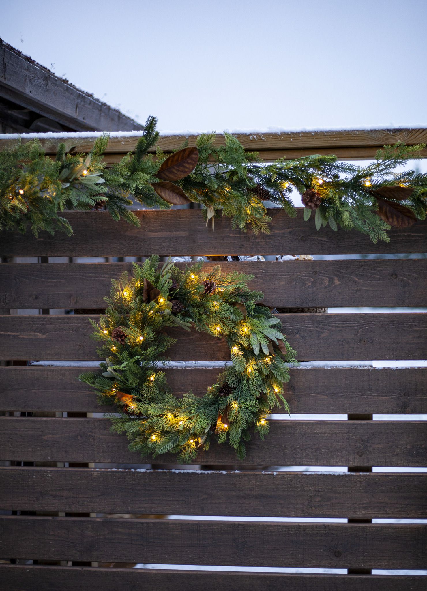 Kranz Mixi - Indoor, Warmweiss, Grün