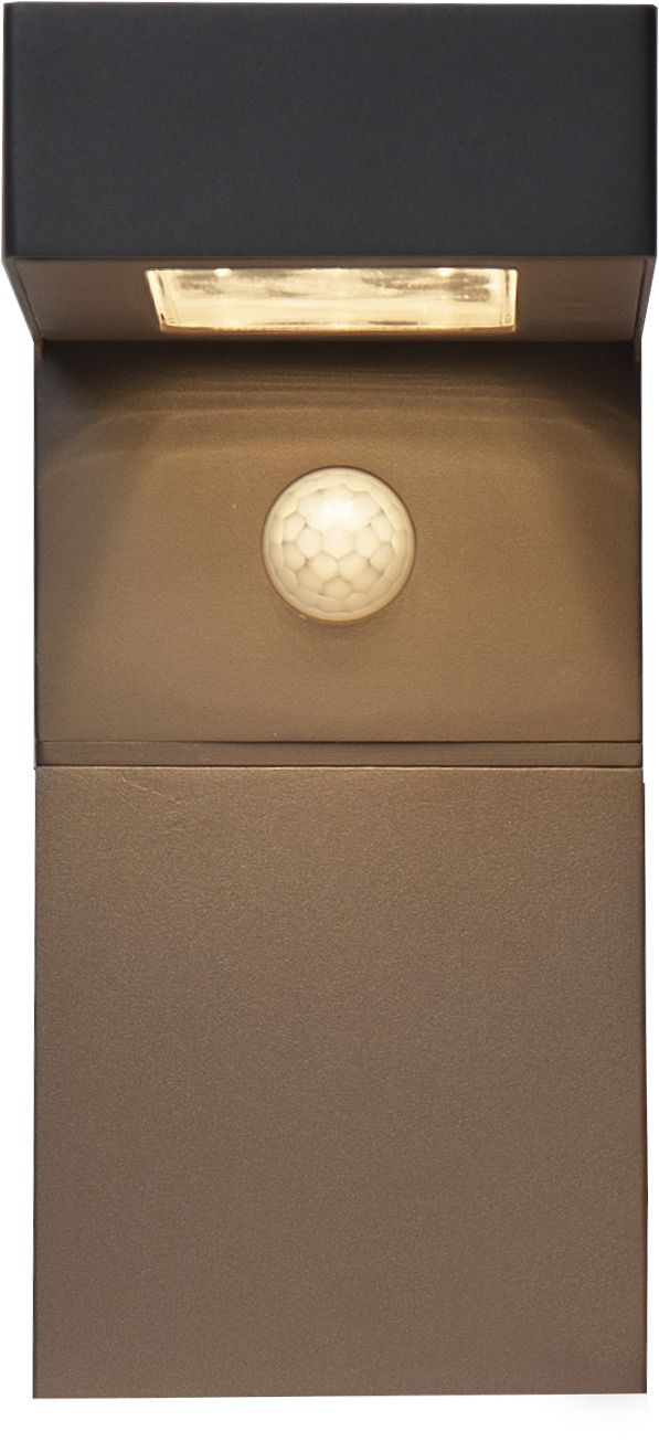 Solar-Wandleuchte VICI - 3.7V DC, 3W, 300/30lm, 3000K, IP , schwarz, Bewegungs-/Dämmerungsensor, L=90mm, B=200mm, H=200mm