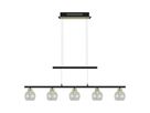 LED Glas-Pendelleuchte BRASS L: 90 cm / schwarz - LED fest verbaut, IP20, 76.5W, 230V
