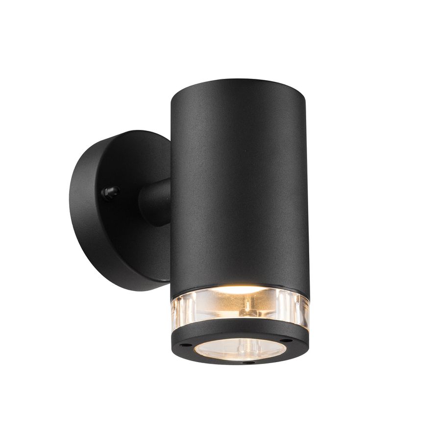 Birk , Wandleuchte , Schwarz - GU10, max. 28W, IP44