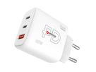 Power Charger 65W GaN EU - Out: 2-Pol EU, In: 1xUSB-C PD 5.0V, max. 65W, 1xUSB-C 5.0V, max. 20.0W, 1xUSB-A 5.0V, max. 18.0W
