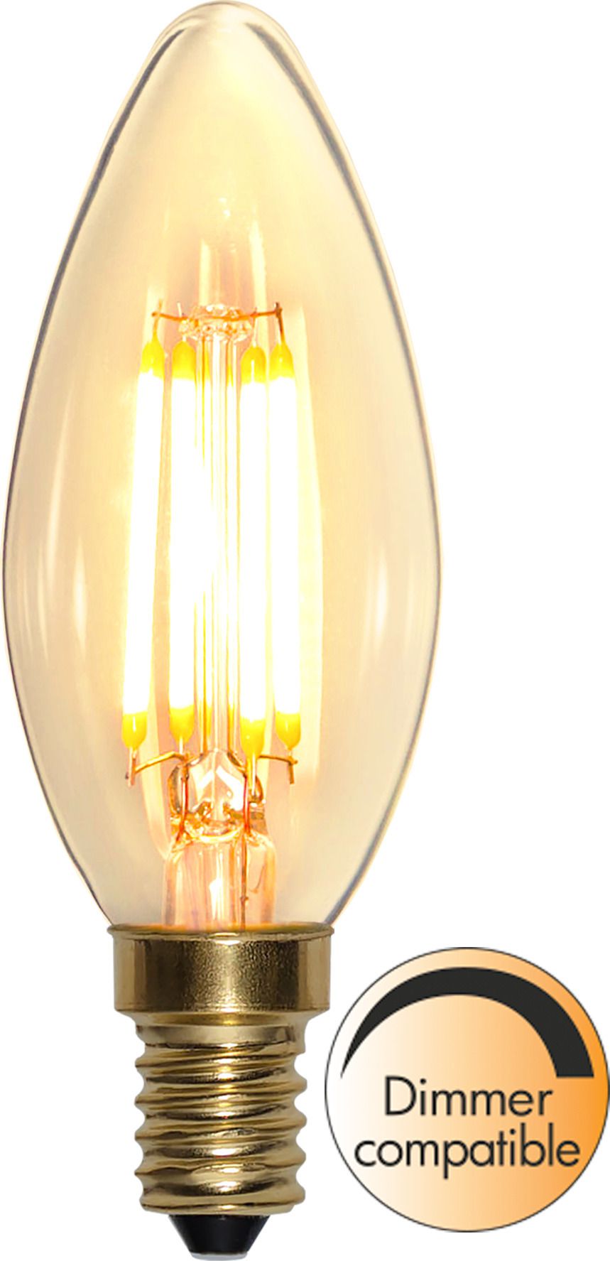 LED Leuchtmittel E14 C35 Soft Glow - E14, 350Lm, 2100K, 4W, 230V
