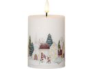 LED Pillar Kerze Flamme Winterland - Indoor, 12.5 cm Höhe,Timerfunktion