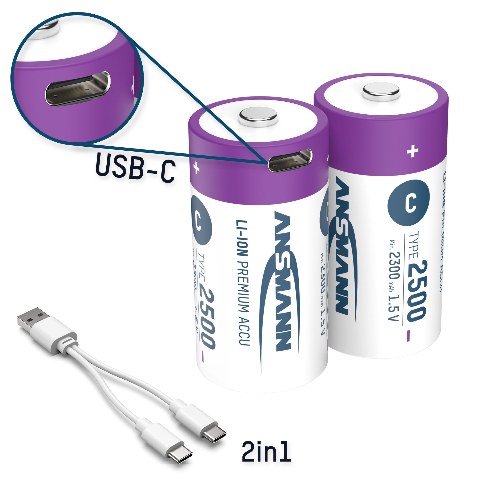 NiMH batteria ricaricabile Micro AAA 550mAh, 2er blister - 2er Kartonage