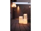 LED Pillar Kerze Flamme Grand - Outdoor, Weiss, 40 cm höhe, Timerfunktion