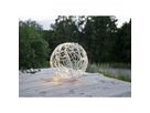 System LED Extra, Trassel-Kugel, 35x35cm - Weiss, Warmweiss