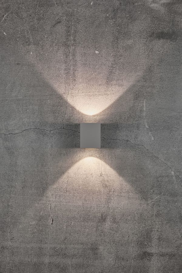 Canto kubi 2, Wandleuchte, Grau - 2X6W LED, 2700K, IP44, 230V