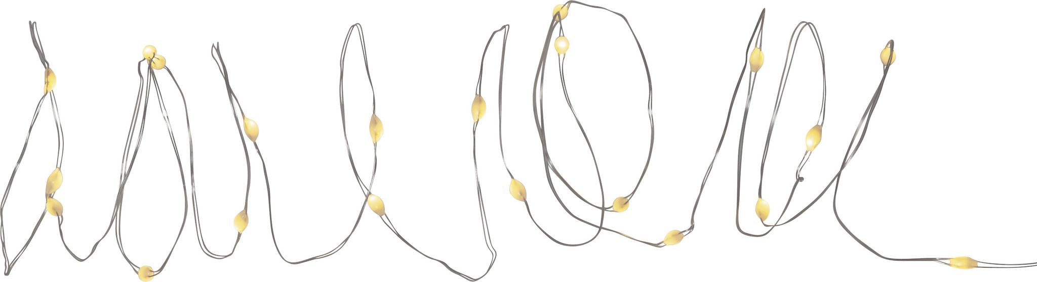 Lichterkette Dew Drop - IP20, Warmweiss & Multi, 100 LED
