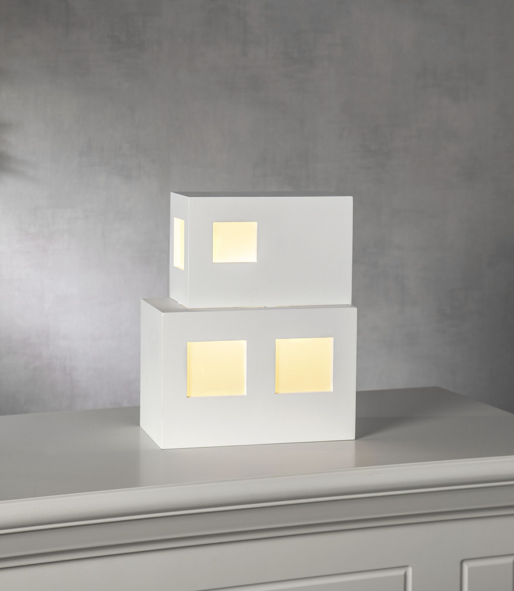 Tisch Dekoration E14 CUBE - Indoor, Weiss, 1 LED