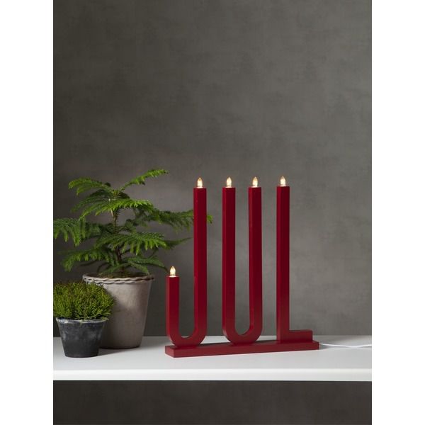Kerzenständer JUL - IP20, Neutralweiss, 5 LED's