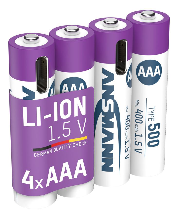 NiMH pile rechargeable Micro AAA 550mAh, 2er blister - 4er Kartonage