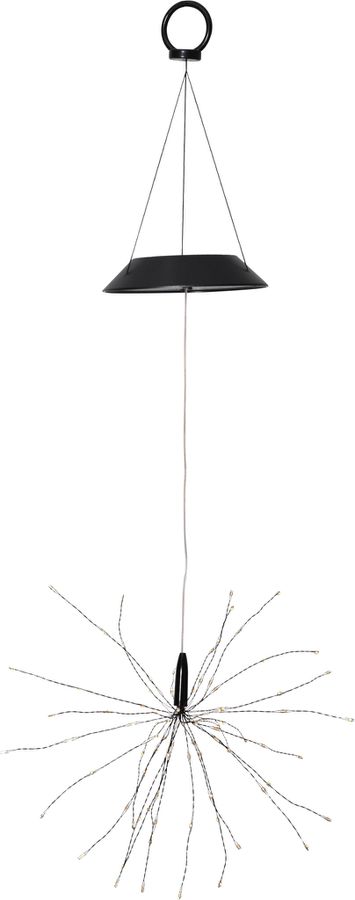 Solar Decoration Firework - Schwarz, Lichtfarbe Warmweiss