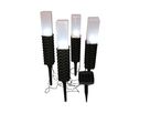 4er-Set LED-Outdoor-Erdspieß - IP44, kaltweiss, W