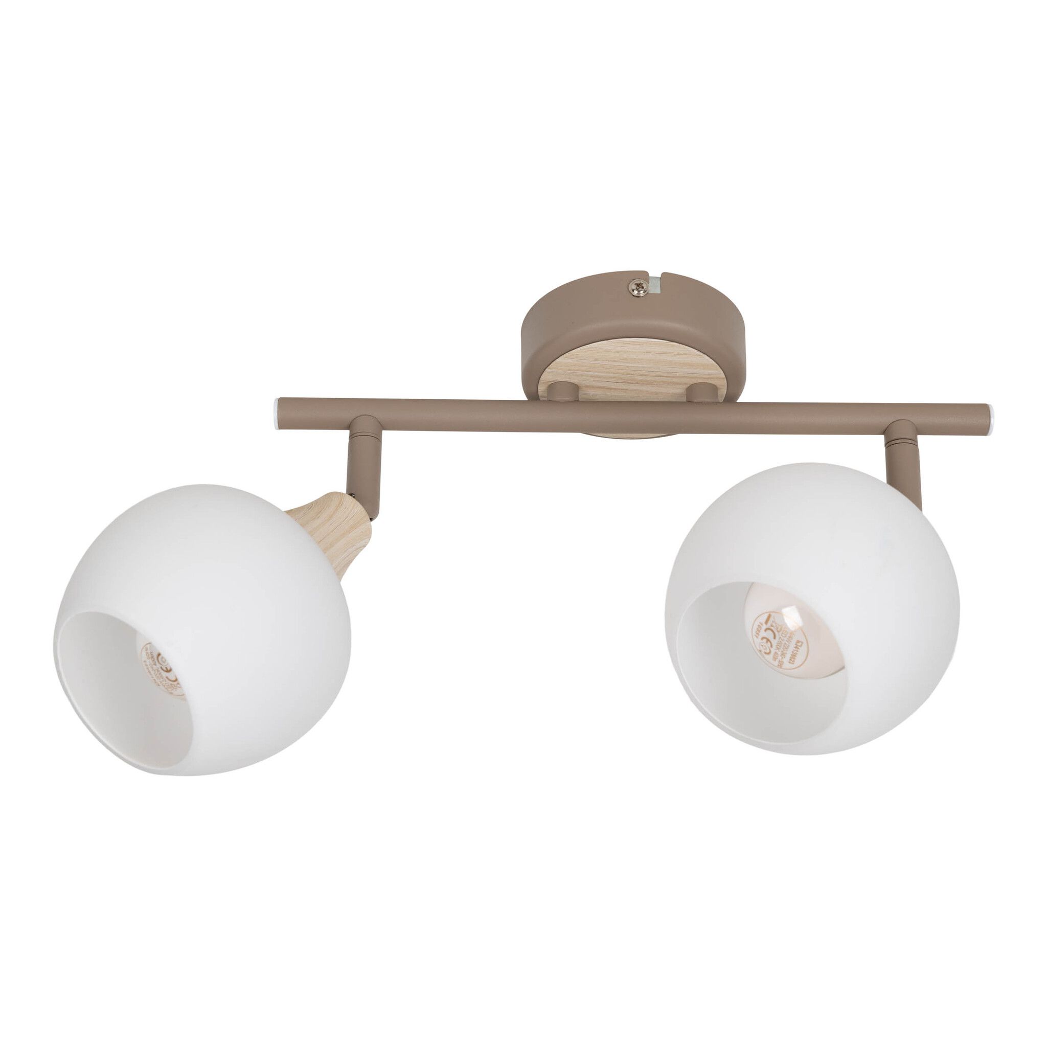 2er Deckenleuchte  MONACO  L: 28cm beige - IP20, E14, Beige
