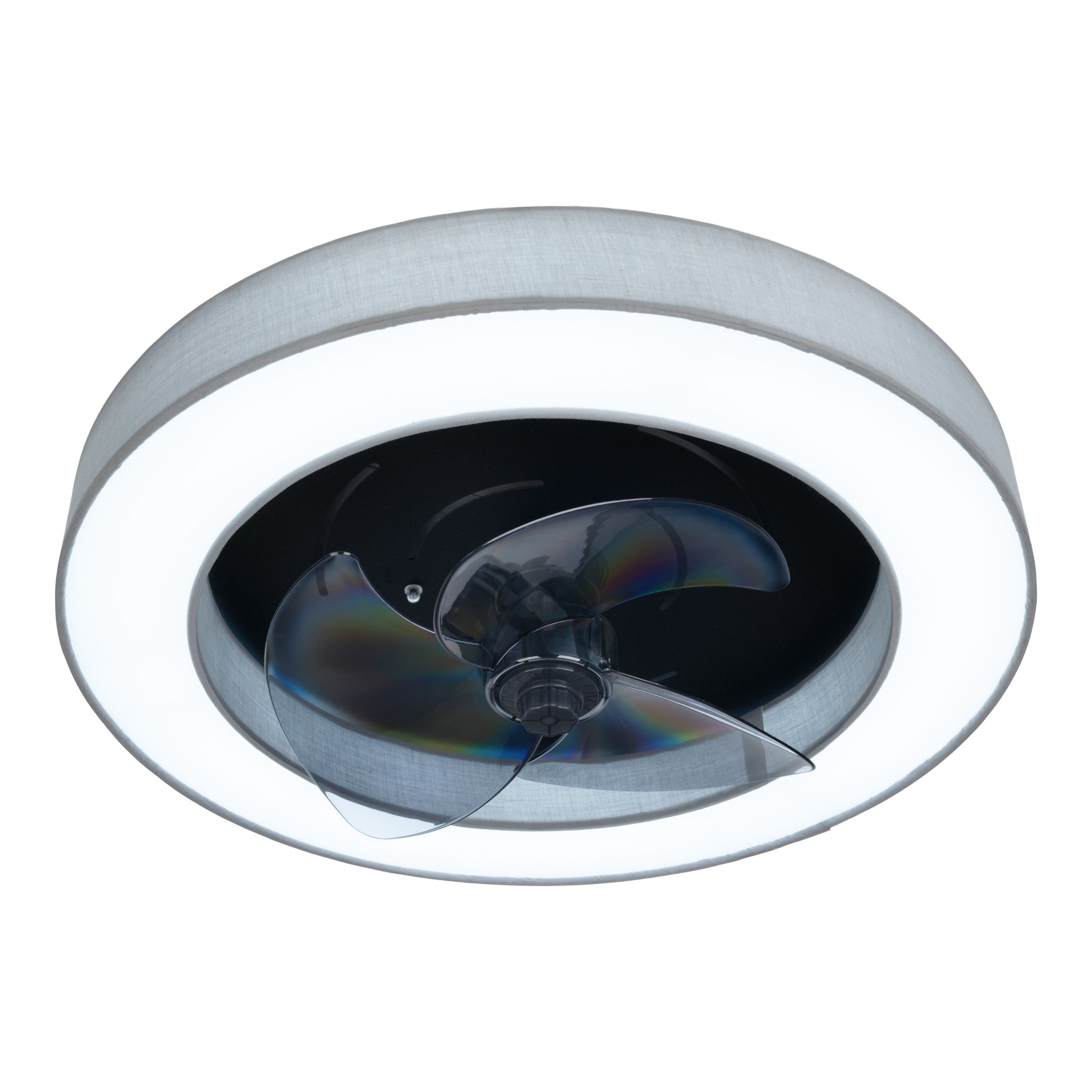 LED-CCT Deckenleuchte  VALENTO  inkl. Ventilator : 51cm grau - IP20, LED-Modul, Grau
