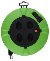 Kabelbox 7m - 7m Kabel, 4xT13, grün/schwarz