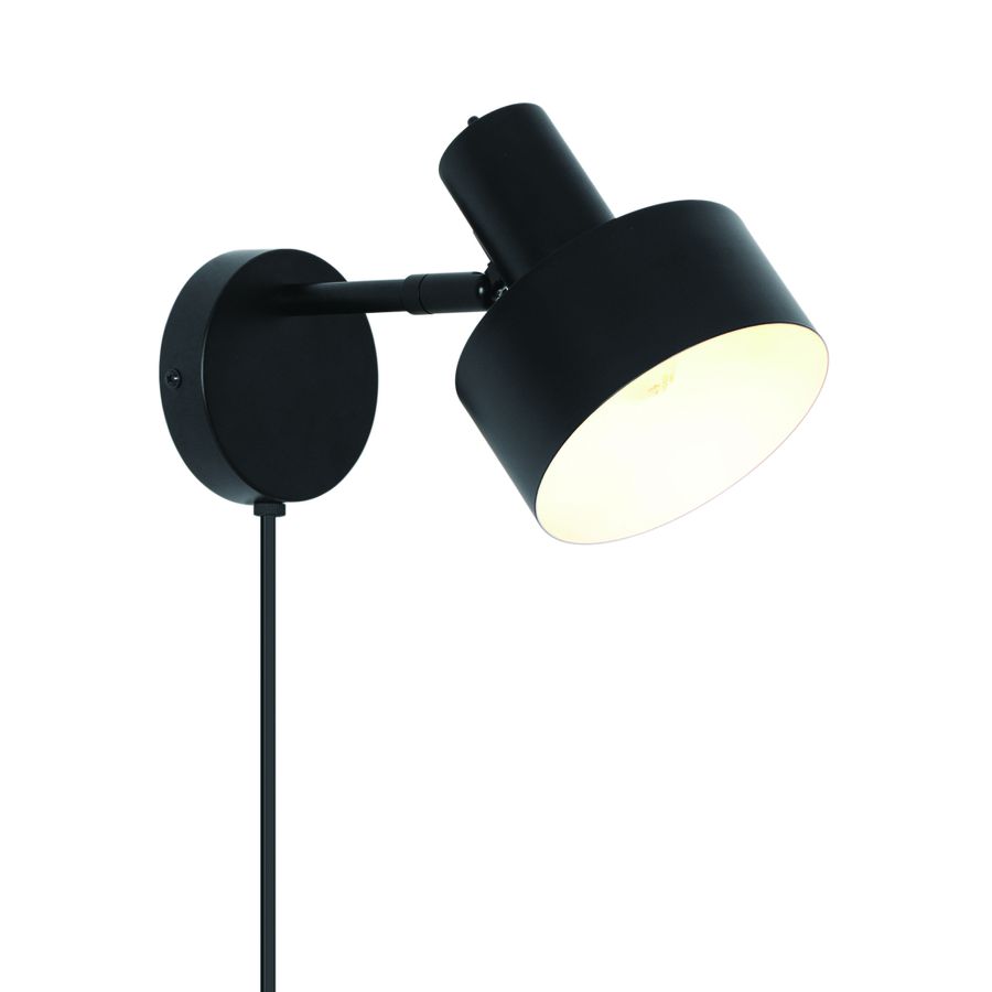 Wandleuchte Matis Schwarz - 15W, E27, IP20