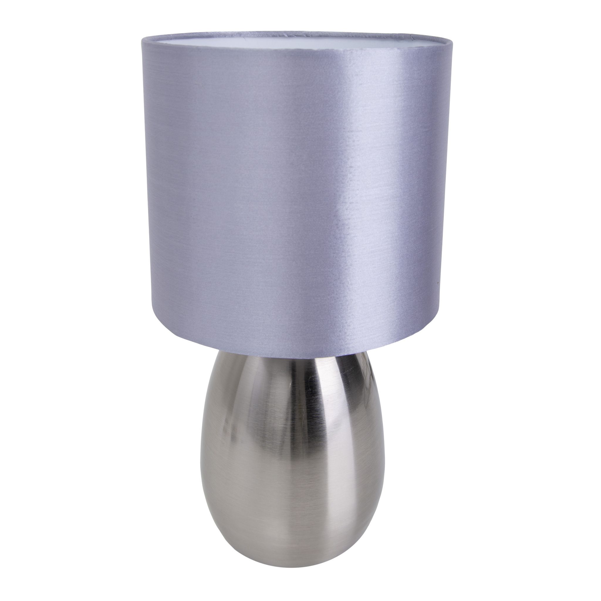 Tischleuchte Aurum H: 33 cm stahl-blank grau - E14, 40W, IP20