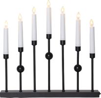 Kerzenleuchter Gustavo - IP20, Schwarz, Warmweiss