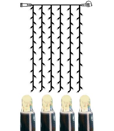 System LED Extra, Vorhang, 100x200cm - Schwarz, Warmweiss