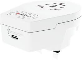World to UK USB C20PD - Out: UK, Eingang: CH, IT, 2-Pol EU, UK, BRA, USA/Japan, AUS/China, 1x USB-C PD